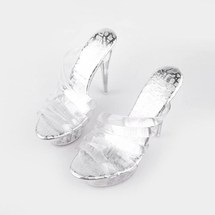 Syncreas Summer New Hyaline Lady High Heel Sandals