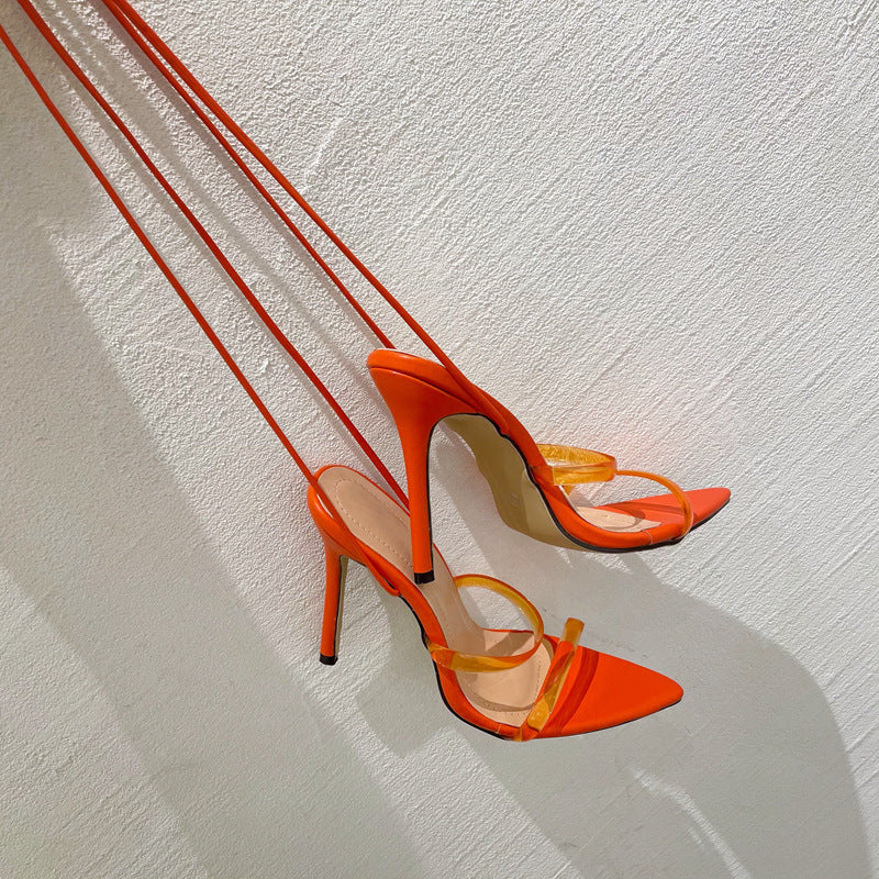 Syncreas Pointed Toe Roman Sandals High Heel Women Shoes