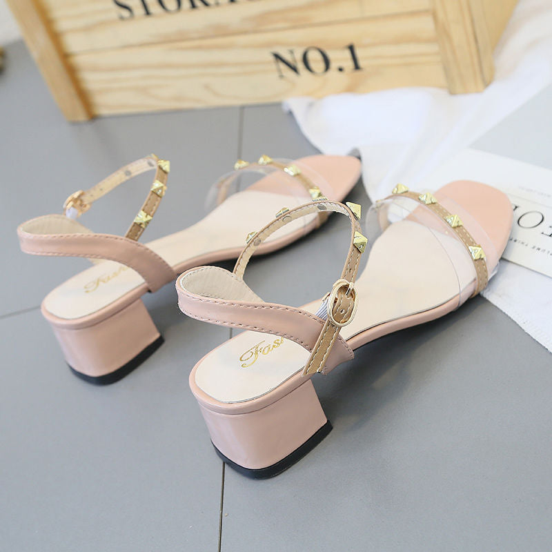 Syncreas Women's Water Sticky High Heel Sandals Transparent