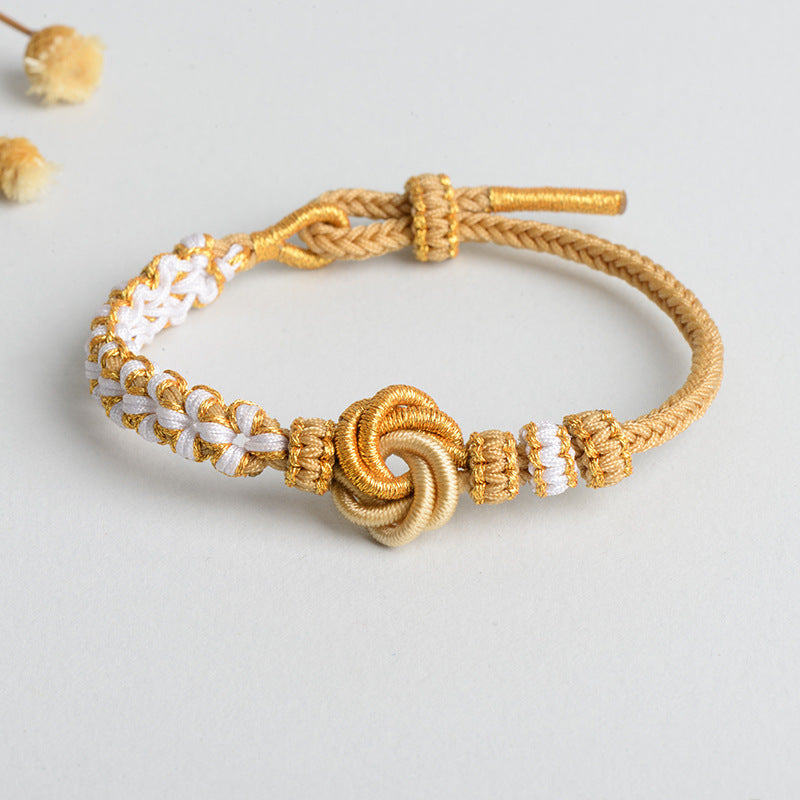 Syncreas Diy Hand-woven Knot Bracelet Peach Blossom Knot Carrying Strap Wearable Shipping Beading Accessories Bracelet
