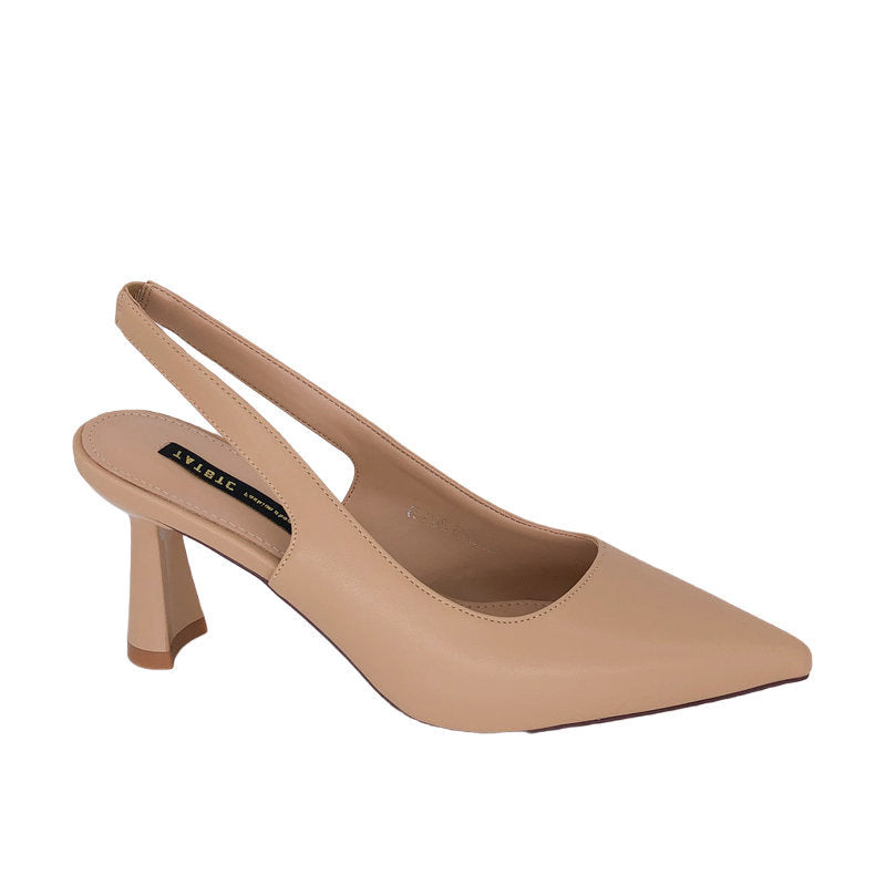 Syncreas Women's Retro Pointed Toe Chunky Heel High Heels