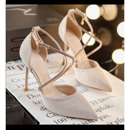 Syncreas Women's Rubber Leather High Heels