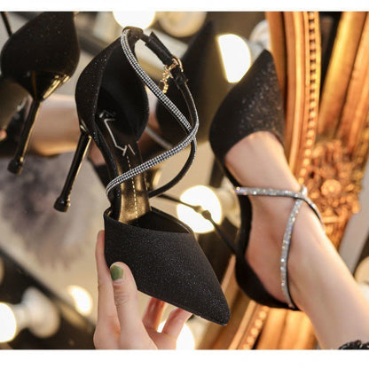 Syncreas Women's Rubber Leather High Heels