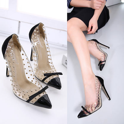 Syncreas Fashion High Heel Shoes with Rivets