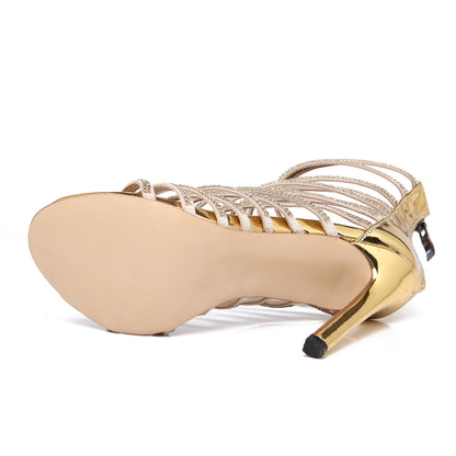 Syncreas Crystal Diamond High Heel Sandals