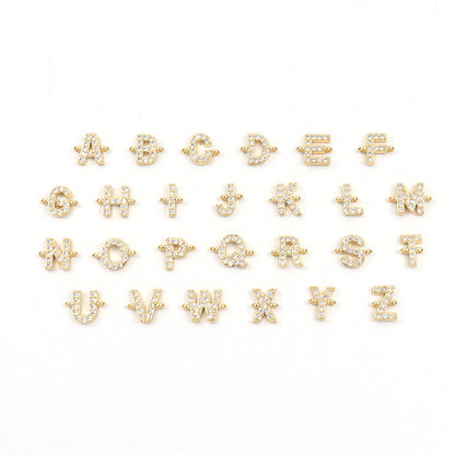 Syncreas Copper Micro Inlaid Zircon 26 Letters Adjustable Carrying Strap