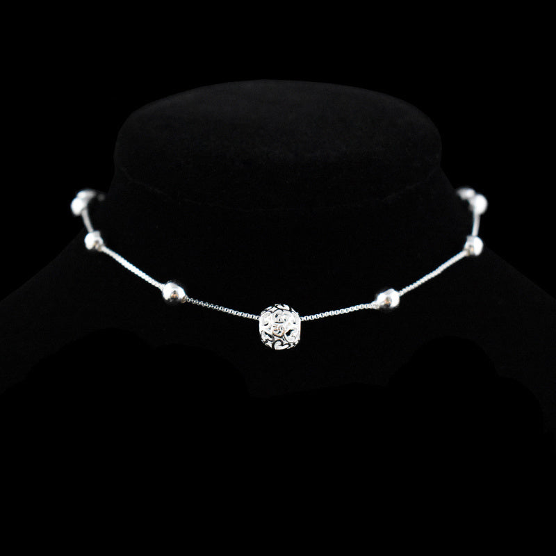 Syncreas Female Temperament Silver Anklet