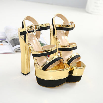 Syncreas Golden Stage High Heels Super High Heels