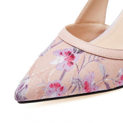 Syncreas Pointed Shallow Mouth Mid-Heel Single Shoes All-match High Heels