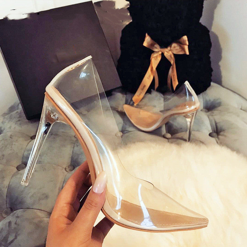 Syncreas Fashion Creative Crystal Heel Transparent High Heels