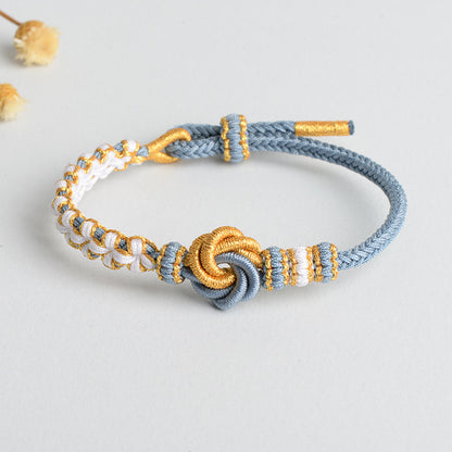 Syncreas Diy Hand-woven Knot Bracelet Peach Blossom Knot Carrying Strap Wearable Shipping Beading Accessories Bracelet