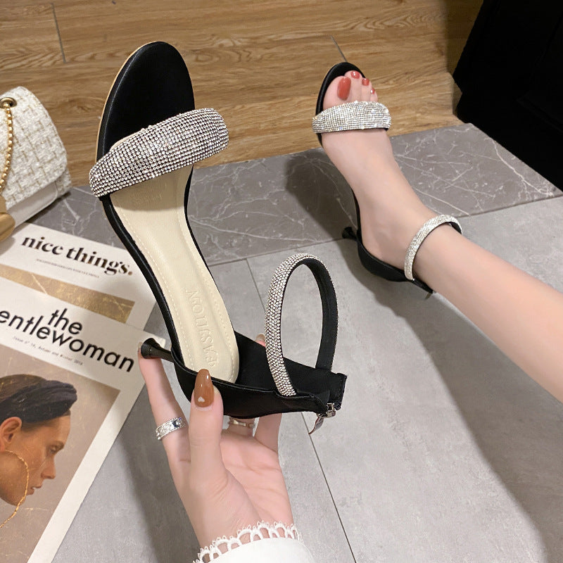 Syncreas Women's Korean Fashion Sandals Round Toe High Heels