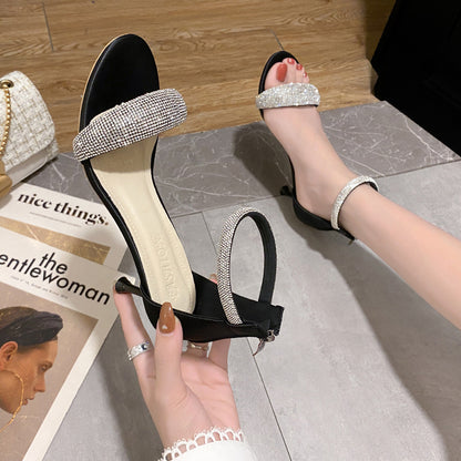 Syncreas Women's Korean Fashion Sandals Round Toe High Heels