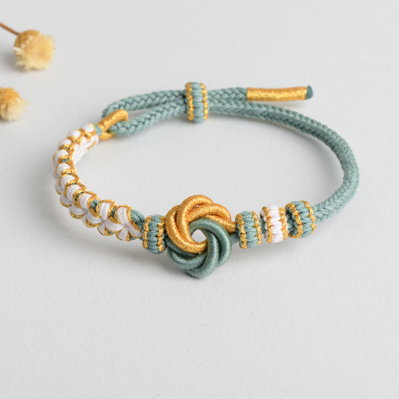 Syncreas Diy Hand-woven Knot Bracelet Peach Blossom Knot Carrying Strap Wearable Shipping Beading Accessories Bracelet