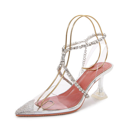 Syncreas Mesh Red Versatile High Heel Sandals