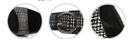 Syncreas High Heels Chunky Heel High-top Plaid Roman Sandals