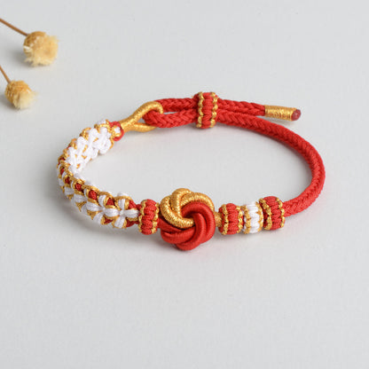Syncreas Diy Hand-woven Knot Bracelet Peach Blossom Knot Carrying Strap Wearable Shipping Beading Accessories Bracelet
