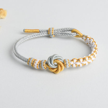 Syncreas Diy Hand-woven Knot Bracelet Peach Blossom Knot Carrying Strap Wearable Shipping Beading Accessories Bracelet
