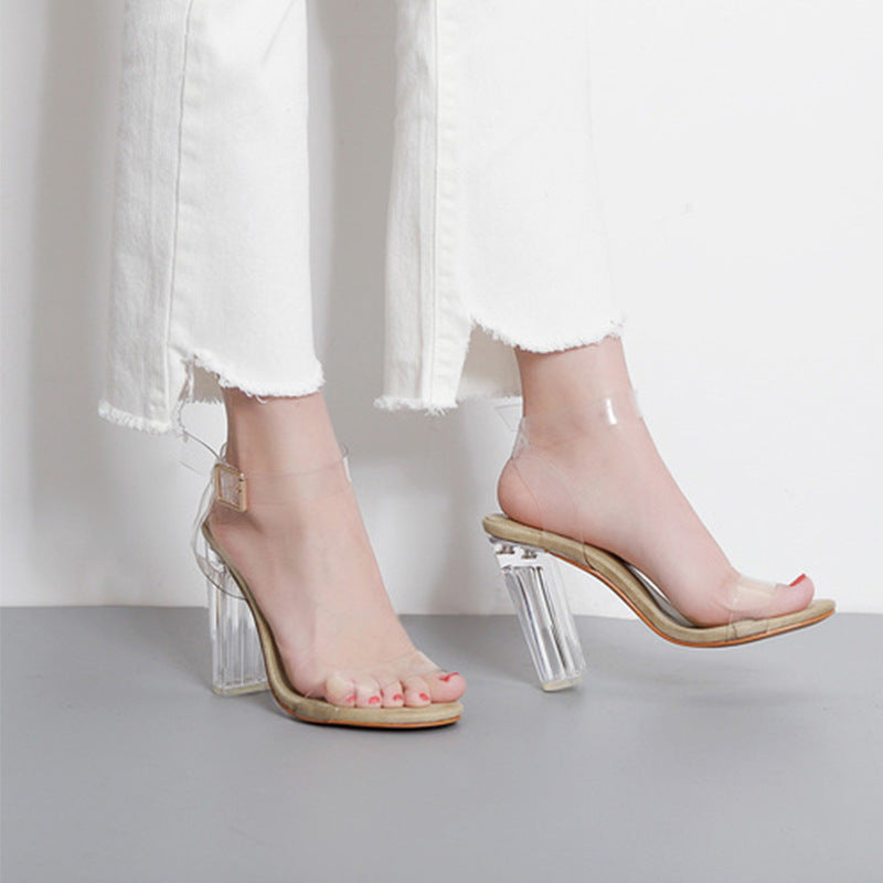 Syncreas Nude Super High Heel Sandals