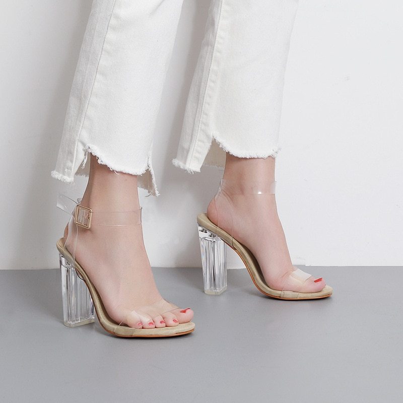 Syncreas Nude Super High Heel Sandals