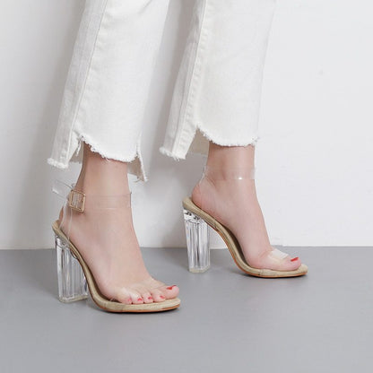 Syncreas Nude Super High Heel Sandals