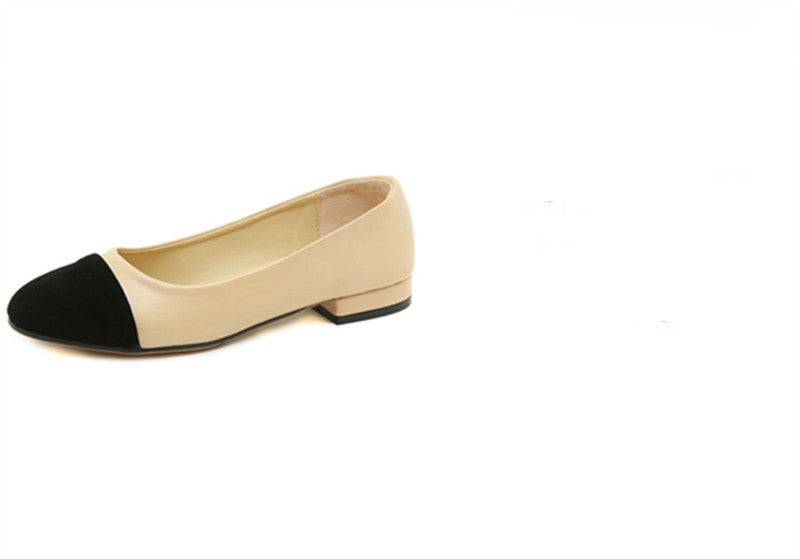 Syncreas Women's High Heel Color Block Chunky Heel Shoes