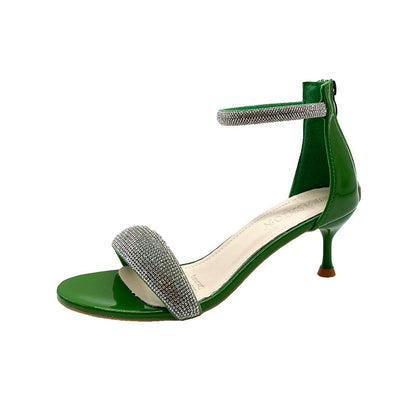 Syncreas Women's Korean Fashion Sandals Round Toe High Heels