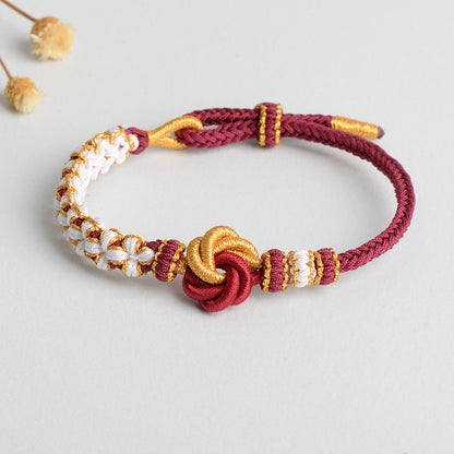Syncreas Diy Hand-woven Knot Bracelet Peach Blossom Knot Carrying Strap Wearable Shipping Beading Accessories Bracelet