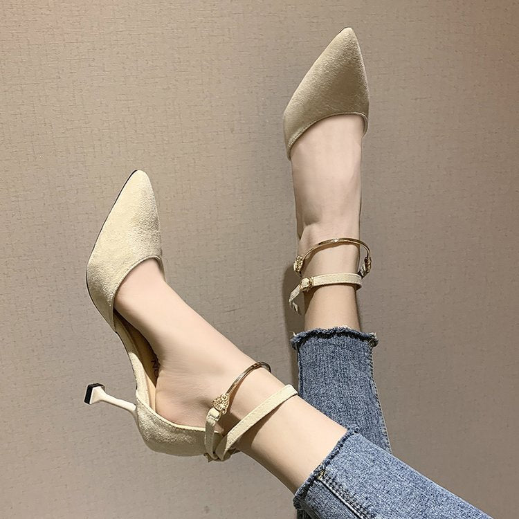 Syncreas Hollow Metal High Heels