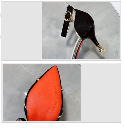 Syncreas Word With Fashion Ladies Joker High Heels Red