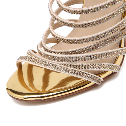 Syncreas Crystal Diamond High Heel Sandals