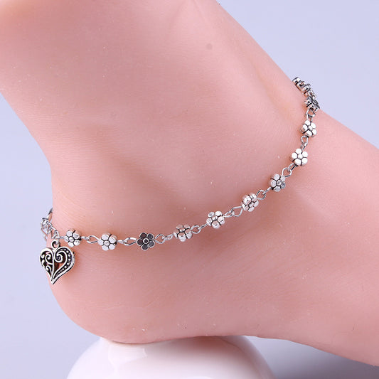 Syncreas Heart Shaped Anklet