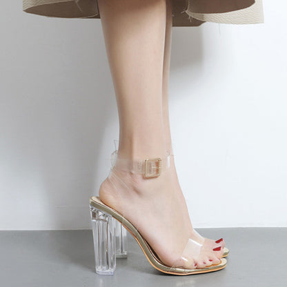 Syncreas Nude Super High Heel Sandals