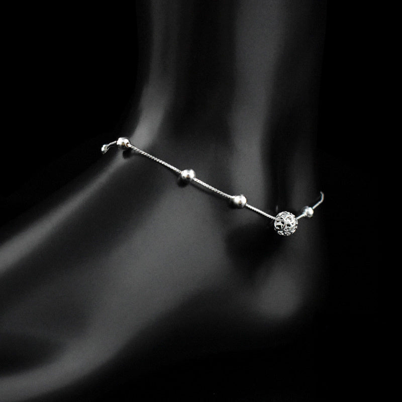 Syncreas Female Temperament Silver Anklet