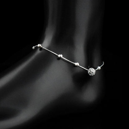 Syncreas Female Temperament Silver Anklet