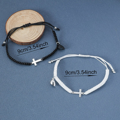 Syncreas Men's and Women's Fashion Cross Weaving in Black and White Carrying Strap Suit