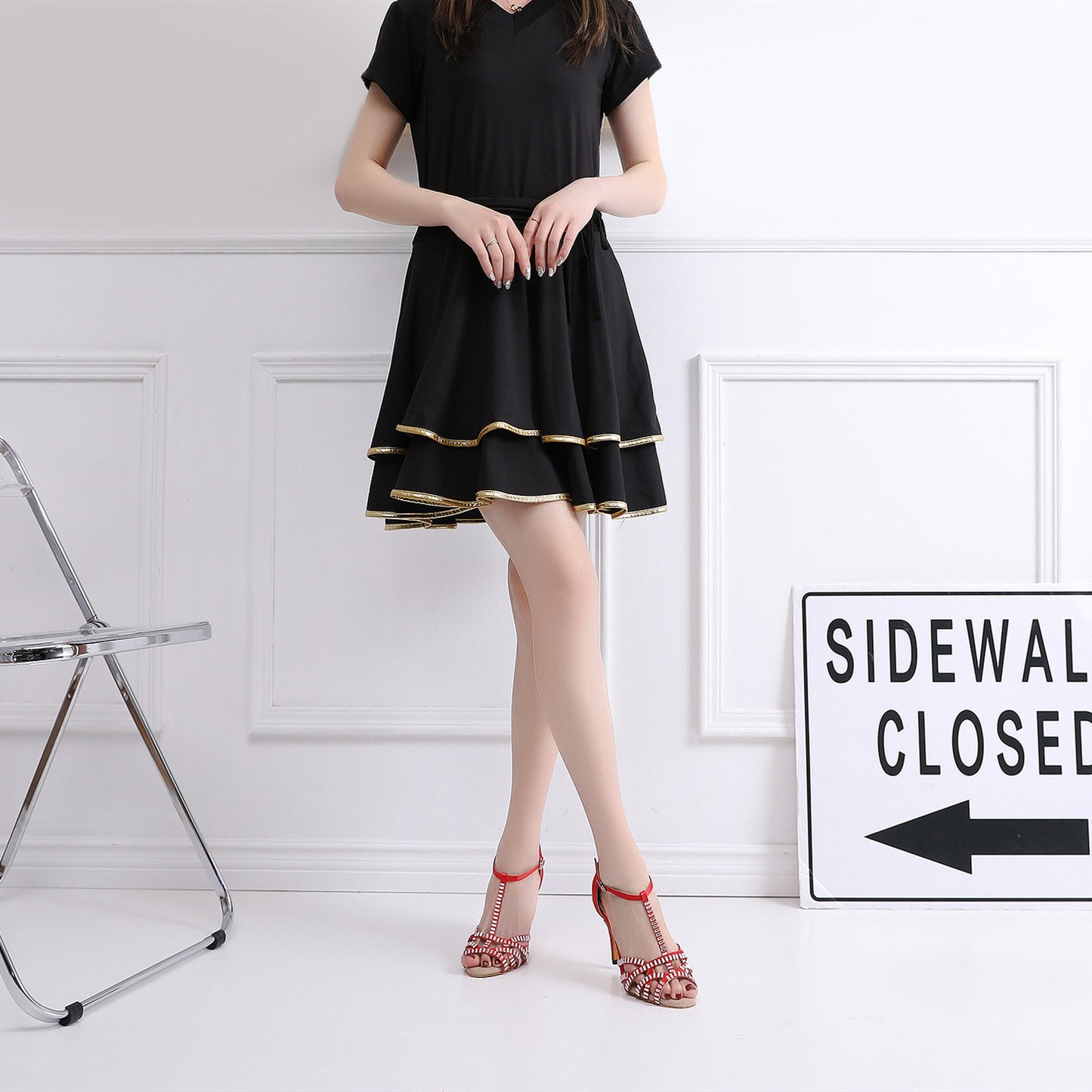 Syncreas Women's Soft Bottom Rhinestone High Heels Fashion