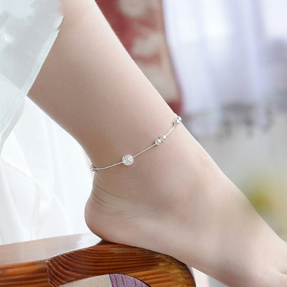 Syncreas Female Temperament Silver Anklet