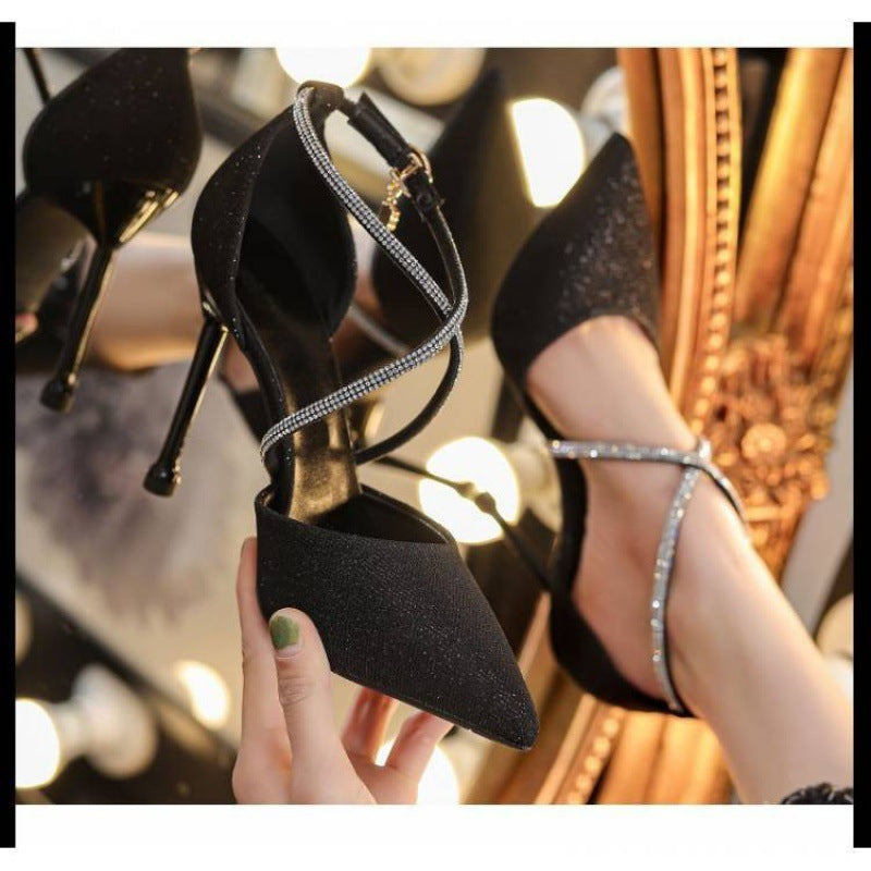 Syncreas Women's Rubber Leather High Heels