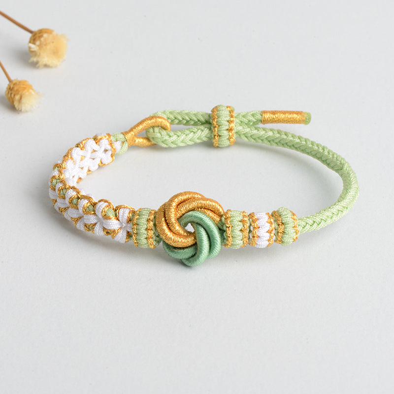 Syncreas Diy Hand-woven Knot Bracelet Peach Blossom Knot Carrying Strap Wearable Shipping Beading Accessories Bracelet