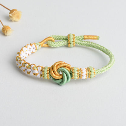 Syncreas Diy Hand-woven Knot Bracelet Peach Blossom Knot Carrying Strap Wearable Shipping Beading Accessories Bracelet