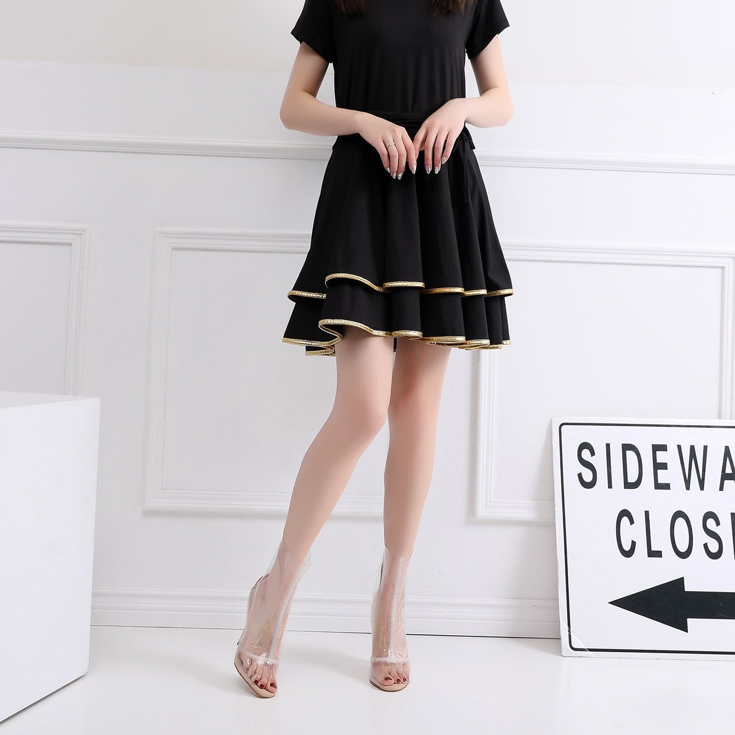 Syncreas Women's Transparent High Heels Dancing Shoes