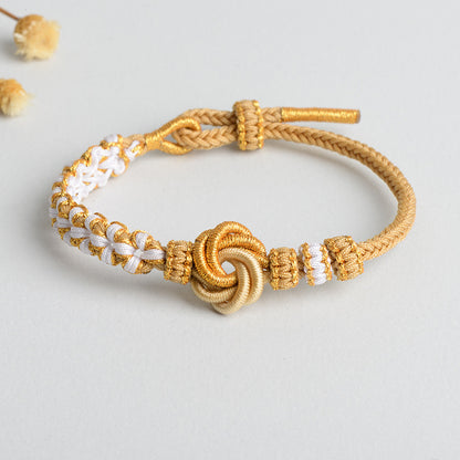 Syncreas Diy Hand-woven Knot Bracelet Peach Blossom Knot Carrying Strap Wearable Shipping Beading Accessories Bracelet