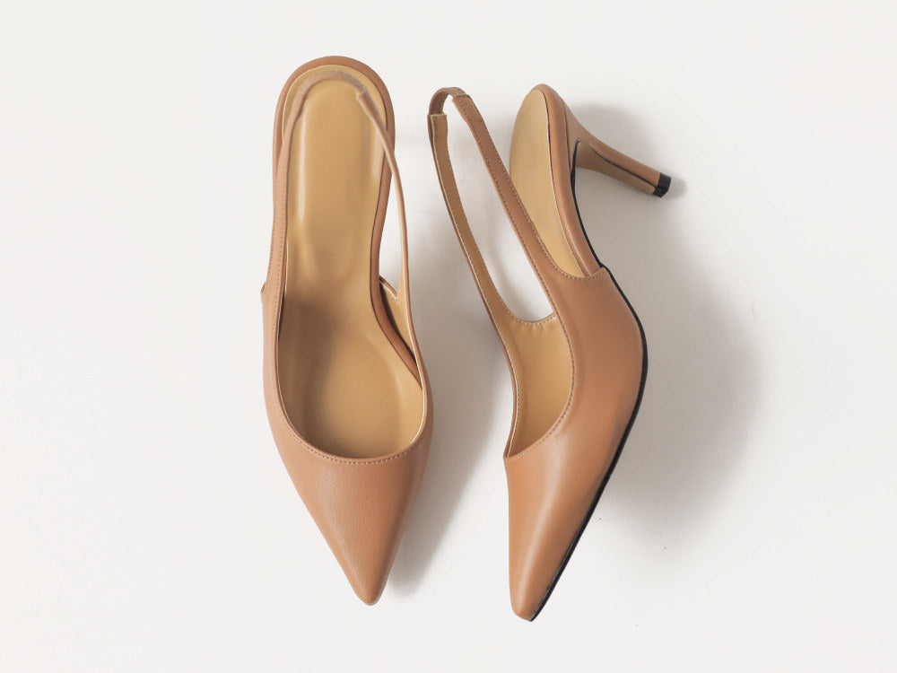 Syncreas Women's Stiletto Pointed Toe Baotou Shallow High Heels