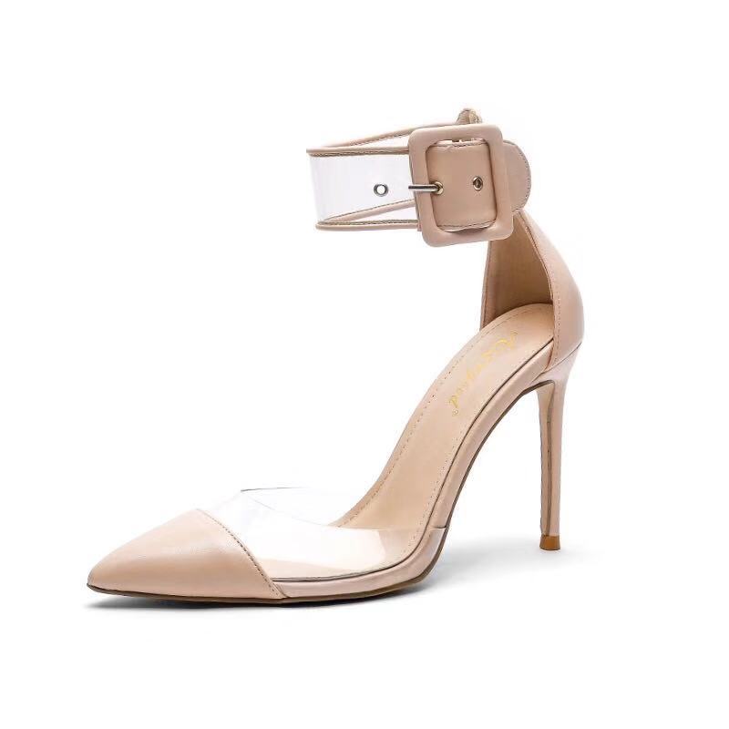 Syncreas Women's Leather Versatile Slim High Heels