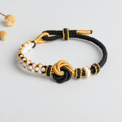 Syncreas Diy Hand-woven Knot Bracelet Peach Blossom Knot Carrying Strap Wearable Shipping Beading Accessories Bracelet