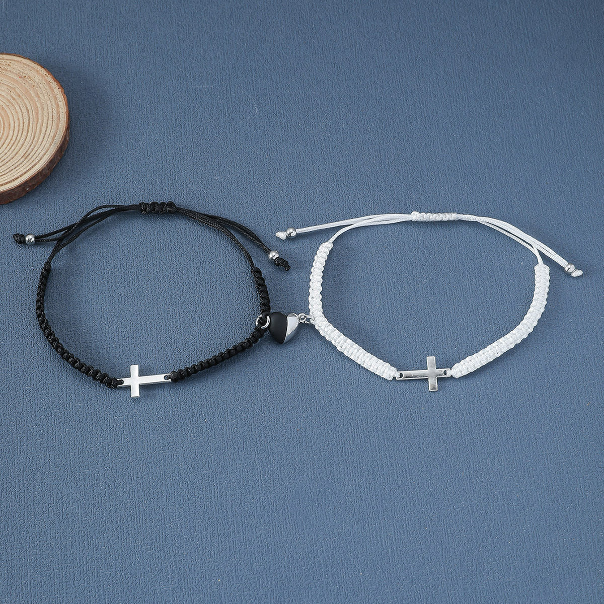 Syncreas Men's and Women's Fashion Cross Weaving in Black and White Carrying Strap Suit